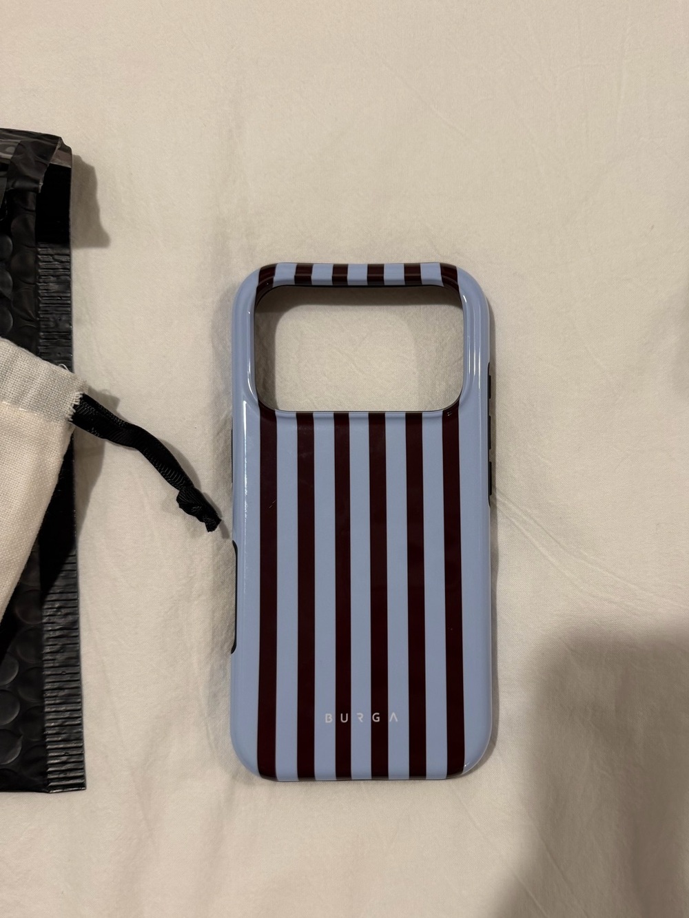 Burga Blue and Brown Striped Protective Phone Case